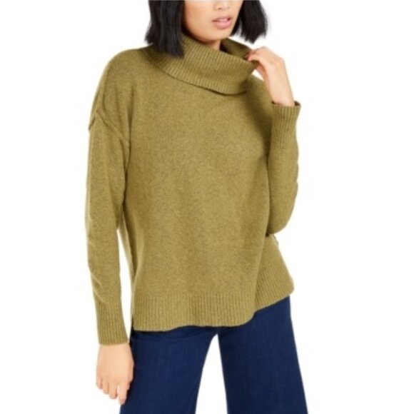 Becca X Tilley BarIII Turtleneck High-Low Sweater - Picture 1 of 8